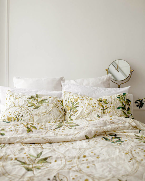 Botanical linen bedding set 1 Botanical linen bedding set