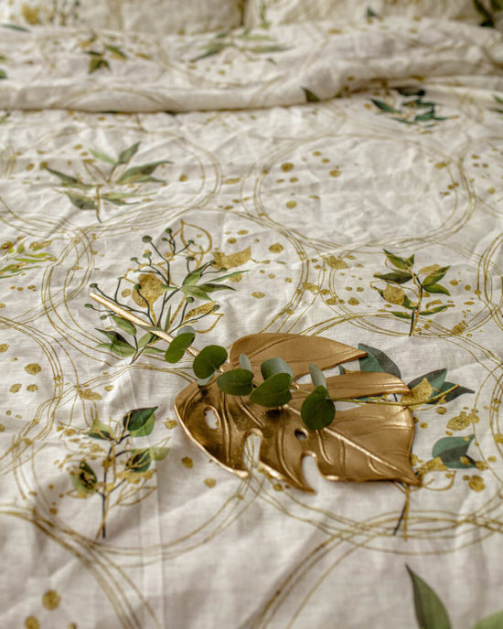 Botanical linen bedding set Botanical linen bedding set