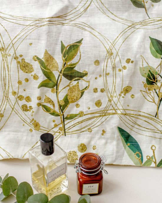 Botanical linen duvet cover