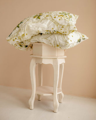 Botanical linen pillowcase