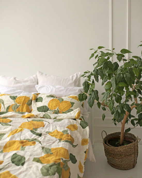 Lemons linen duvet cover Lemons linen duvet cover