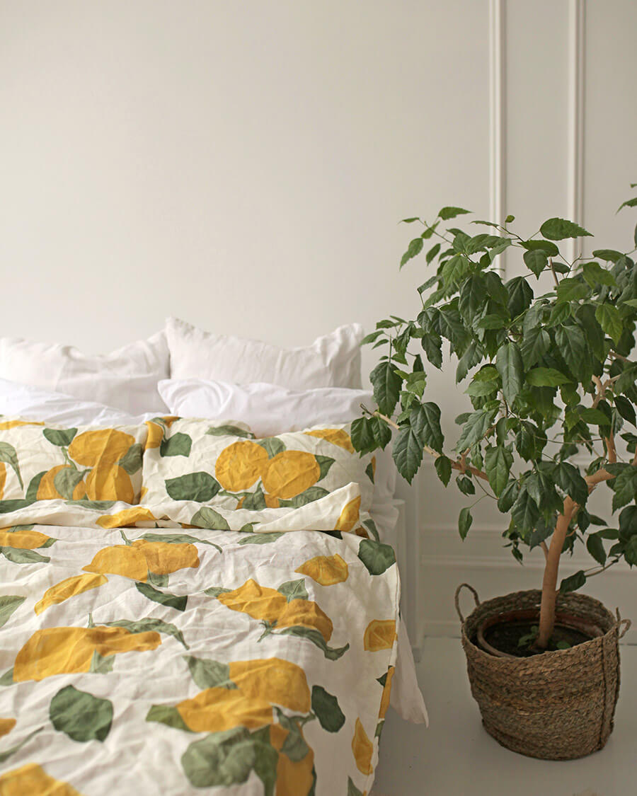 Lemons linen duvet cover 3 Lemons linen duvet cover