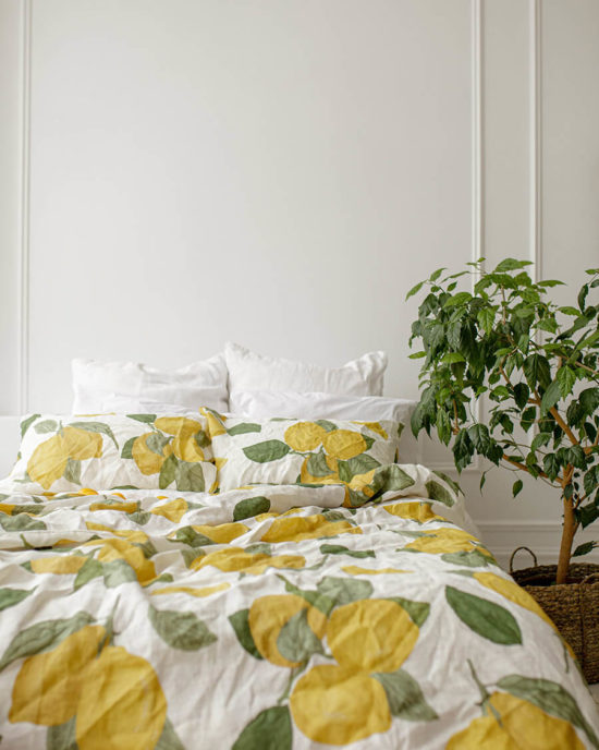 Lemons linen duvet cover Lemons linen duvet cover