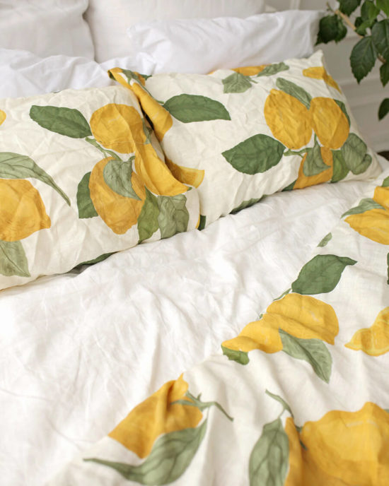 Lemons linen duvet cover Lemons linen duvet cover
