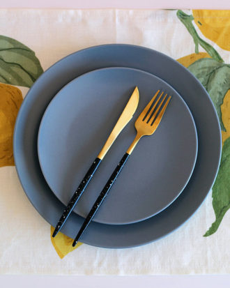 Lemons linen placemat