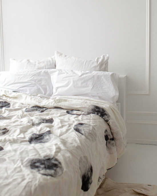 Moon linen duvet cover