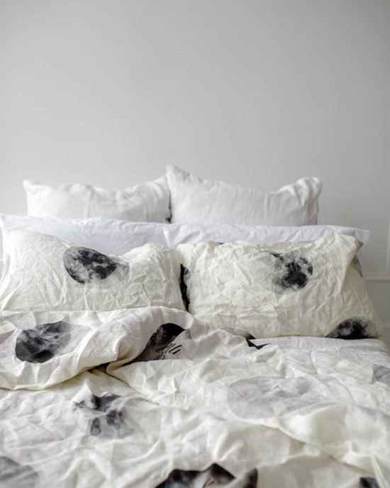 Moon linen duvet cover