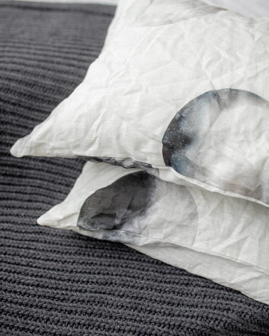 Moon linen pillowcase