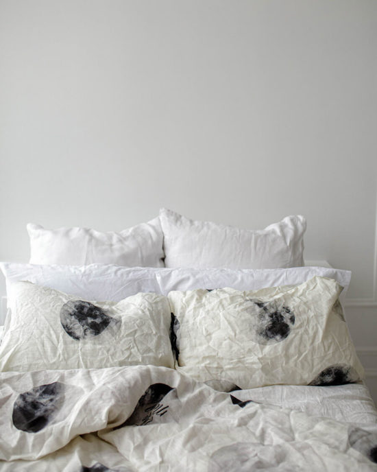 Moon linen pillowcase