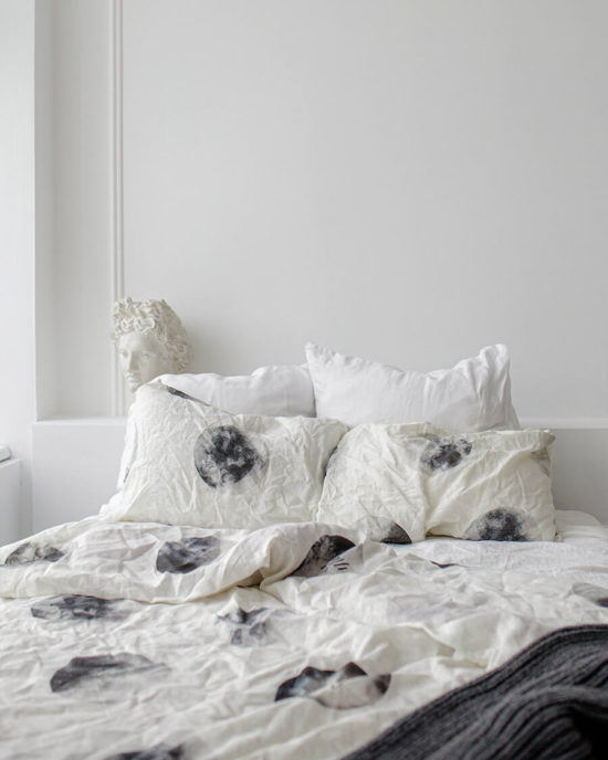 Moon linen pillowcase