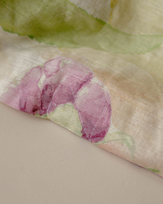 Peonies linen duvet cover