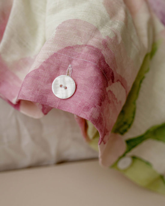 Peonies linen duvet cover