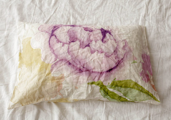 Moon linen pillowcase