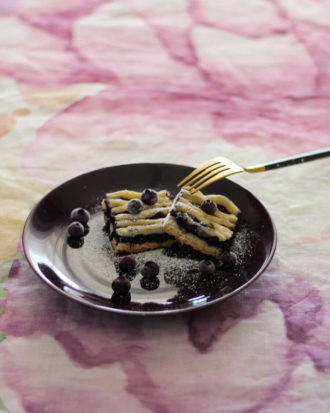 Peonies linen tablecloth